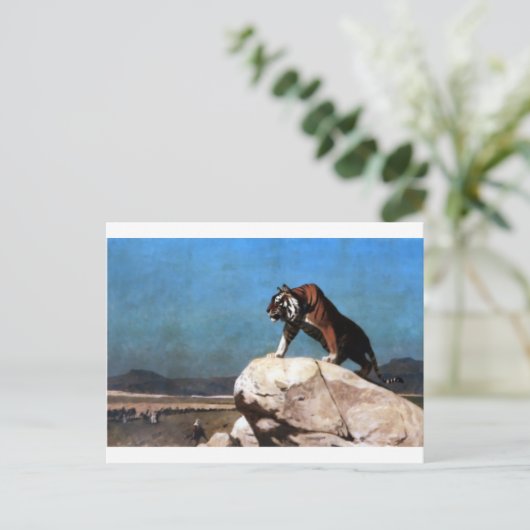 Tiger von Jean-Leon Gerome Postkarte (Stehend Vorderseite)