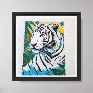 Tiger von Mark Elsen handbemalt Leinwanddruck
