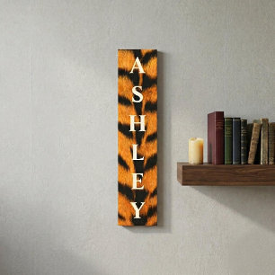 Tiger Vorname/Name/Familienname Leinwanddruck