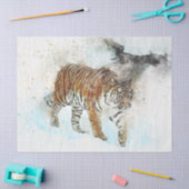 Tiger Walking Art Decoupage Seidenpapier (Basteln)