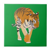 Tiger Walking Digital Painting Keramik Tile Fliese (Vorderseite)