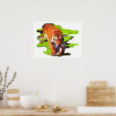 Tiger Walking Pop Art Poster (Küche)