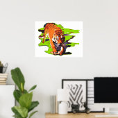 Tiger Walking Pop Art Poster (Heimbüro)