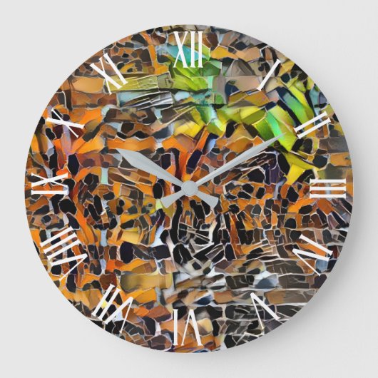 Tiger Wall Art Collection Große Wanduhr (Vorderseite)