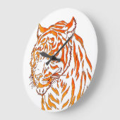 Tiger Wall Clock Große Wanduhr (Winkel)