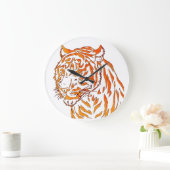 Tiger Wall Clock Große Wanduhr (Zuhause)
