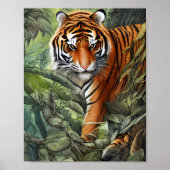 Tiger Wandern im Dschungel Poster (Vorne)