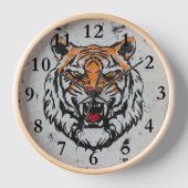Tiger Wanduhr! Uhr (Vorderseite)