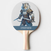 Tiger Warrior Knight Personalized Name Tischtennis Schläger (Vorderseite)