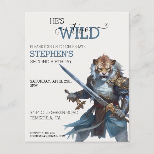 Tiger Warrior Knight Two Wild Second (Vorderseite)