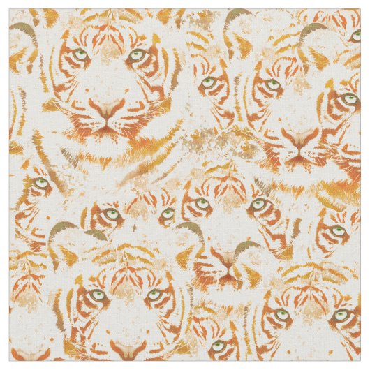 Tiger Wasserfarben-Muster Stoff (Nahaufnahme)