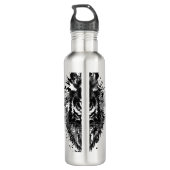 Tiger Wasserflasche | Schwarz-Weiß-Tiger Edelstahlflasche (Rückseite)
