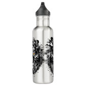 Tiger Wasserflasche | Schwarz-Weiß-Tiger Edelstahlflasche (Rechts)