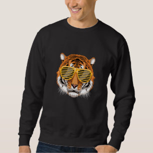 Tiger Wear Party Brille Tiger Enthusiast Birt Sweatshirt