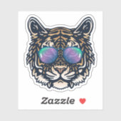 Tiger Wearing Sonnenbrille Funny | Die Aufkleber (Blatt)