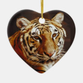 Tiger-Weihnachten Keramikornament (Vorne)