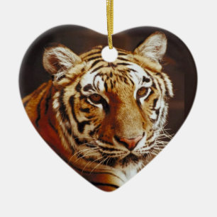 Tiger-Weihnachten Keramikornament
