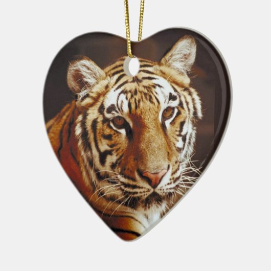 Tiger-Weihnachten Keramikornament (Links)