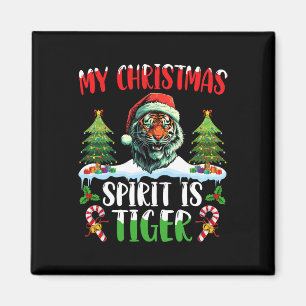 Tiger Weihnachten Santa Hut Xmas Mein Weihnachtsge Magnet