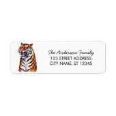 Tiger-Weihnachts-Rücksendeadresse (Vorne)
