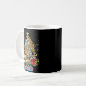 Tiger Weihnachtsbaum Snow Funny Tiger Xmas Geschen Kaffeetasse (Vorderseite Links)