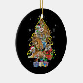 Tiger Weihnachtsbaum Snow Funny Tiger Xmas Geschen Keramik Ornament (Rechts)