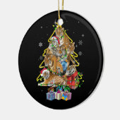 Tiger Weihnachtsbaum Snow Funny Tiger Xmas Geschen Keramik Ornament (Links)