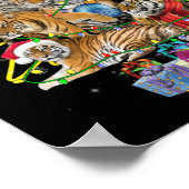 Tiger Weihnachtsbaum Snow Funny Tiger Xmas Geschen Poster (Ecke)