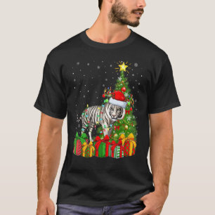 Tiger Weihnachtsfeiertag Santa Weiße Tiger Weihnac T-Shirt