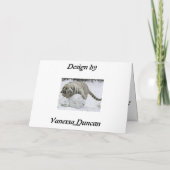 Tiger-Weihnachtskarte Feiertagskarte (Rückseite)