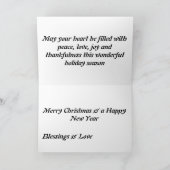 Tiger-Weihnachtskarte Feiertagskarte (Innenseite)