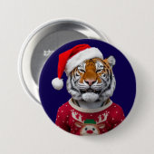Tiger-Weihnachtsknopf Button (Vorne & Hinten)