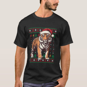 Tiger Weihnachtsmannmütze Ugi Weihnachten Weihnach T-Shirt