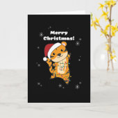 Tiger Weihnachtsschnee Wintertiere Tiger Karte (Gelbe Blume)