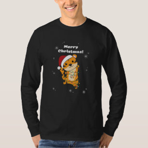 Tiger Weihnachtsschnee Wintertiere Tiger T-Shirt