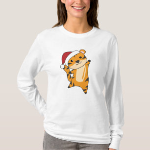 Tiger Weihnachtsschnee Wintertiere Tiger T-Shirt