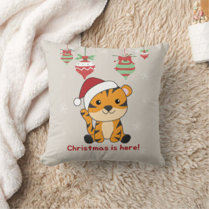 Tiger Weihnachtsschnee Wintertiere Tiger Throw Pi Kissen