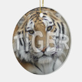 TIGER-WEIHNACHTSverzierung Keramik Ornament (Links)