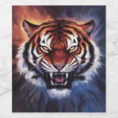 Tiger Weinetikett (Einzelnes Label)