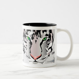 TIGER-WEISS/GRAU-TASSE ZWEIFARBIGE TASSE