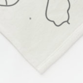 Tiger weißes Wasserfarbmuster Fleece Blankon (Ecke)