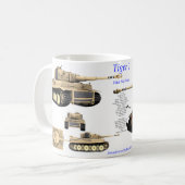 Tiger, Weltkrieg 2 schwere Waffe Kaffeetasse (Vorderseite Links)