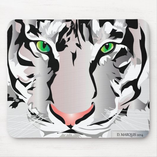 TIGER-WHITE/GRAY-MOUSEPAD MOUSEPAD (Vorne)