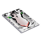 TIGER-WHITE/GRAY NOTEBOOK NOTIZBLOCK (Rechte Seite)