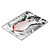 TIGER-WHITE/GRAY NOTEBOOK NOTIZBLOCK (Linke Seite)