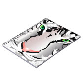 TIGER-WHITE/GRAY NOTEBOOK NOTIZBLOCK (Linke Seite)