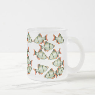 Tiger-Widerhaken-Aquarium-Fisch-Tasse Mattglastasse
