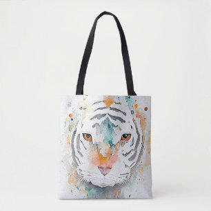 Tiger Wild Animal Nature Wasserfarben Malerei Tasche