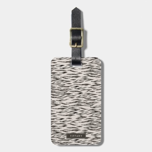 Tiger Wild Animal Skin Pattern Gepäckanhänger (Vorderseite vertikal)
