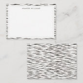 Tiger Wild Animal Skin Pattern Mitteilungskarte (Vorne/Hinten)